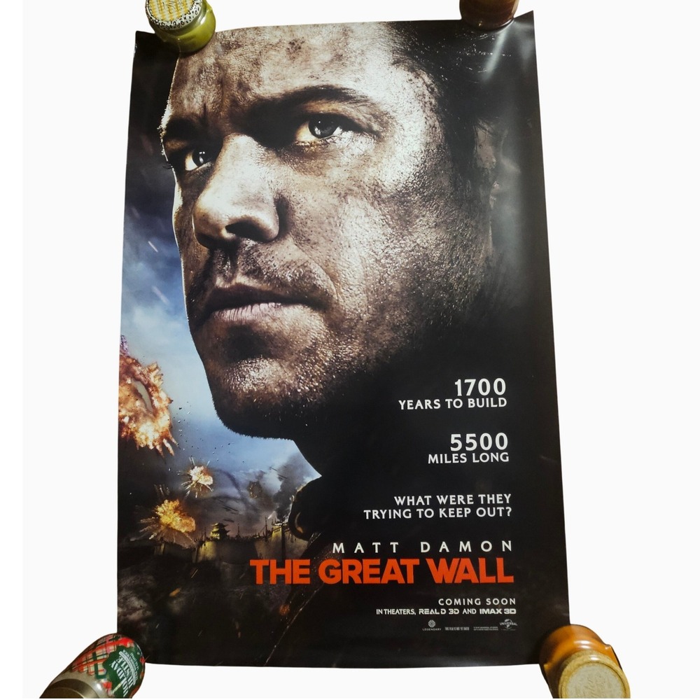 The Great Wall 2016 Original Advance Movie Poster 27x40 Matt Damon Tian Jing D/S